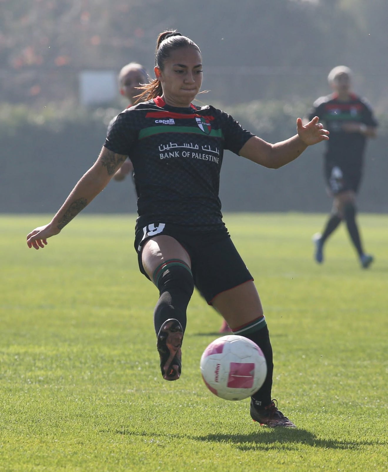Camiseta Negra Palestino Chile Fútbol 2025 Segunda