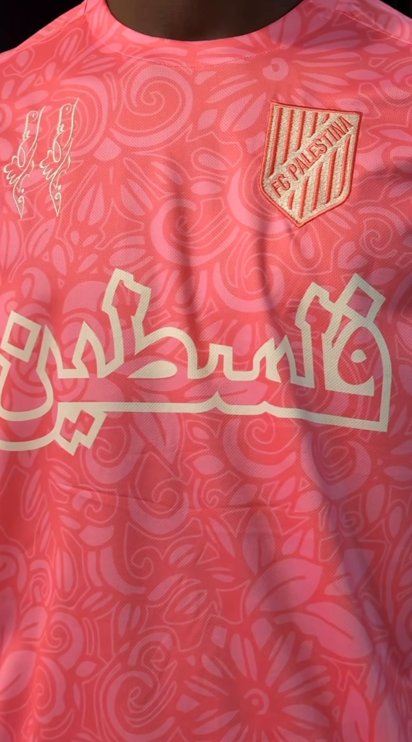 Camiseta Palestina Fútbol 2025 Rosa (Pink)