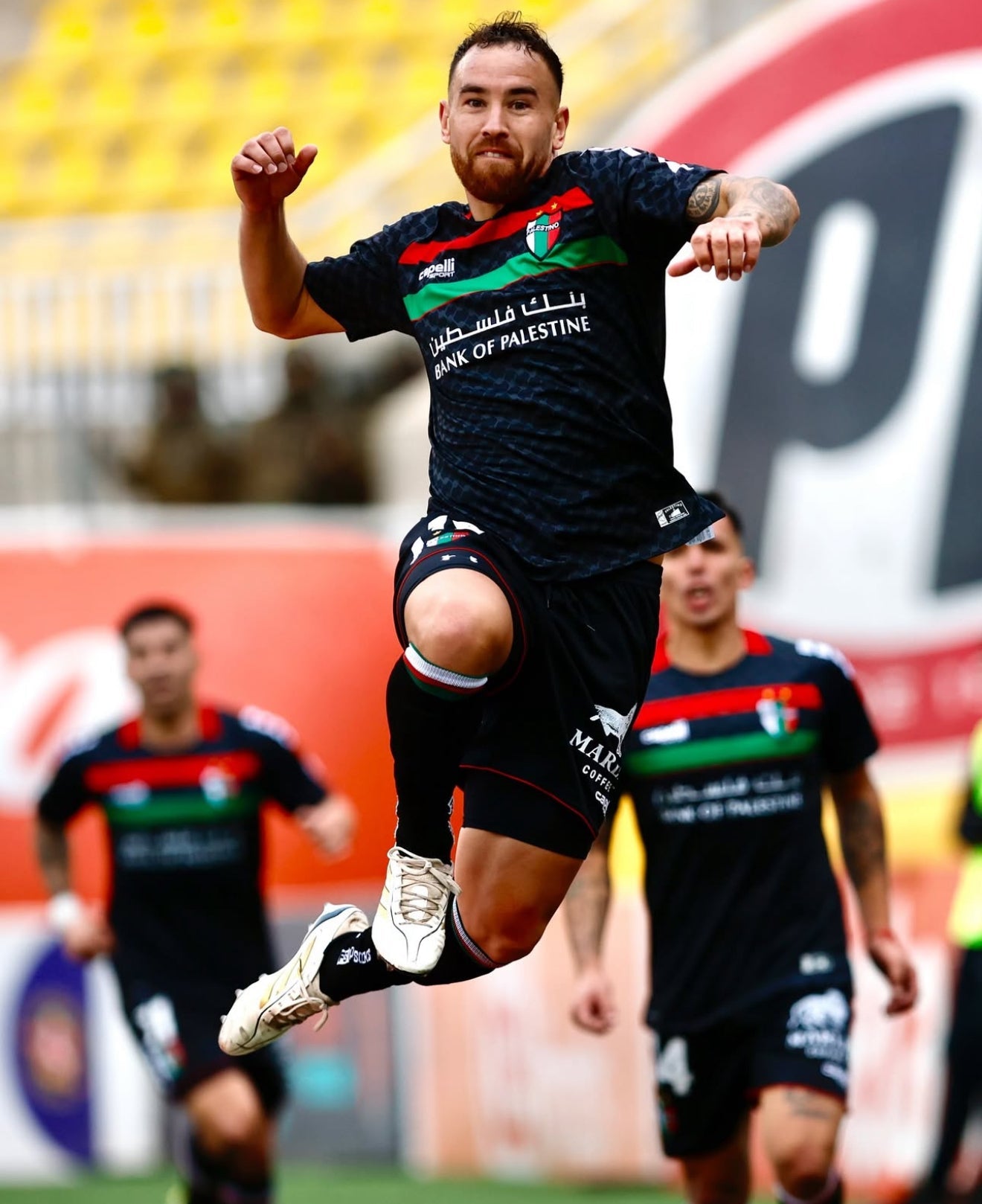 Camiseta Negra Palestino Chile Fútbol 2025 Segunda