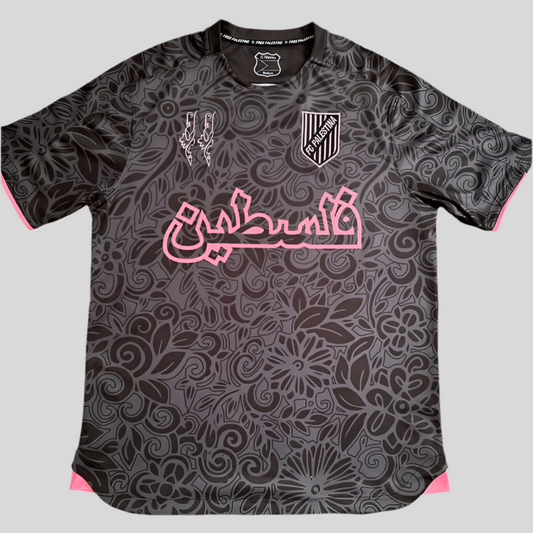 Camiseta FC Palestina Fútbol 2025/2026 negra y rosa