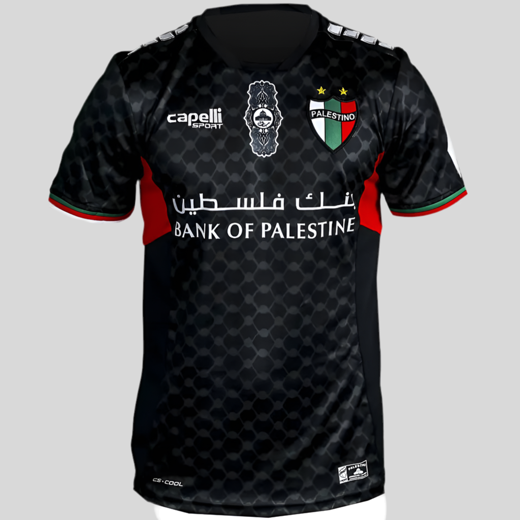 Camiseta Palestino Futbol Chile 2024 Negra Visitante