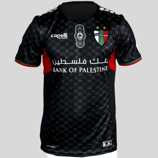 Camiseta Palestino Futbol Chile 2024 Negra Visitante