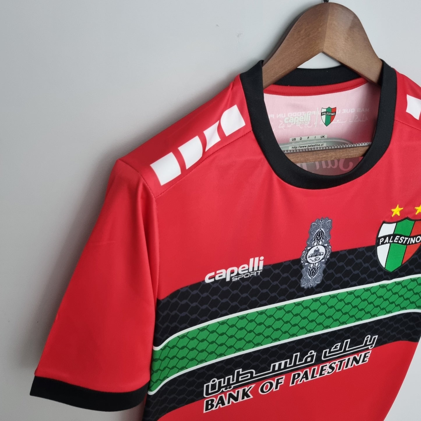 Camiseta Palestino Chile Fútbol 2023 Roja