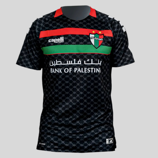 Camiseta Negra Palestino Chile Fútbol 2025 Segunda