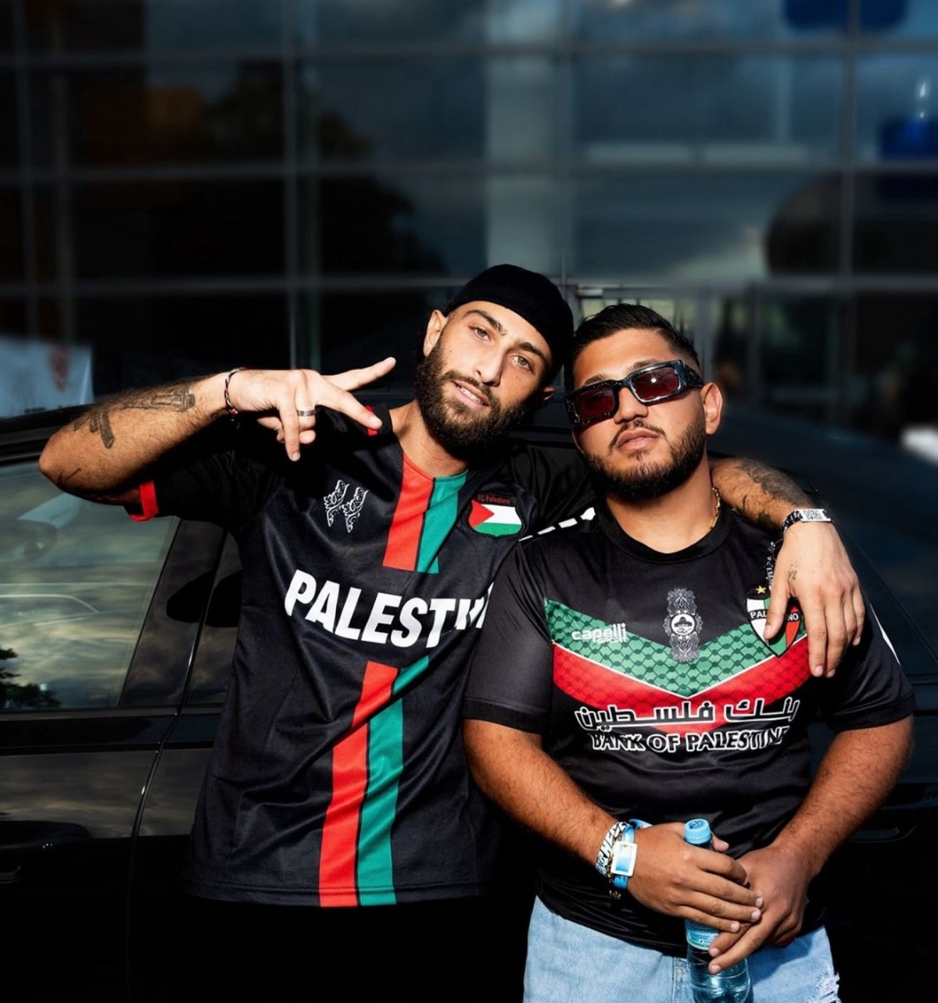 Camiseta Palestina Fútbol 2025 Negra con Mapa 11